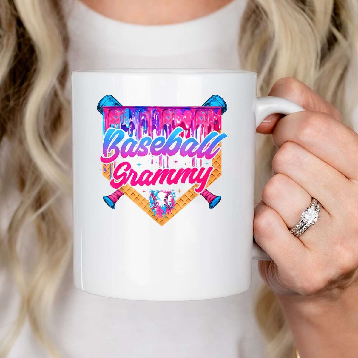 Baseball Grammy Ice Cream Drip Mother's Day Game Day Mug
