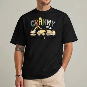 Grammy Construction Crew Excavator Birthday Boy Party T-Shirt