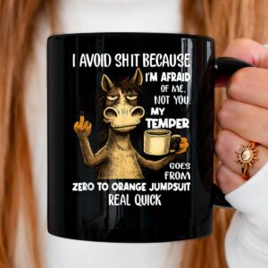 I Avoid Shit Because I'm Afraid of Me Not You My Temper Goes Mug