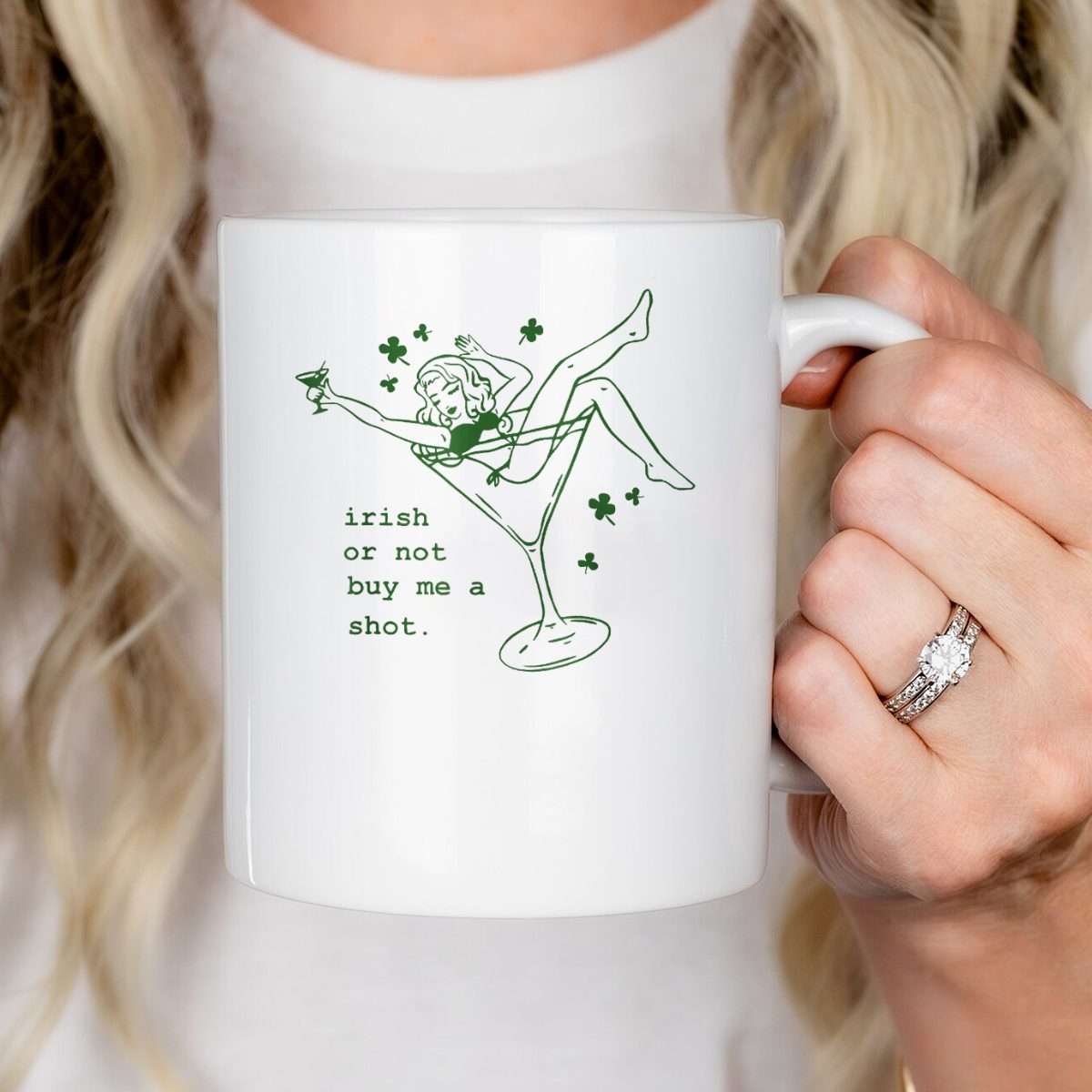 Irish Or Not Buy Me Shot Martini Irish St Patricks Day Mug